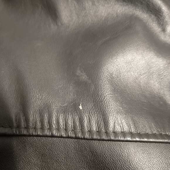 Vintage Brimaco leather jacket woman  size 18 . Padded lined. Racer biker moto - Picture 6 of 8